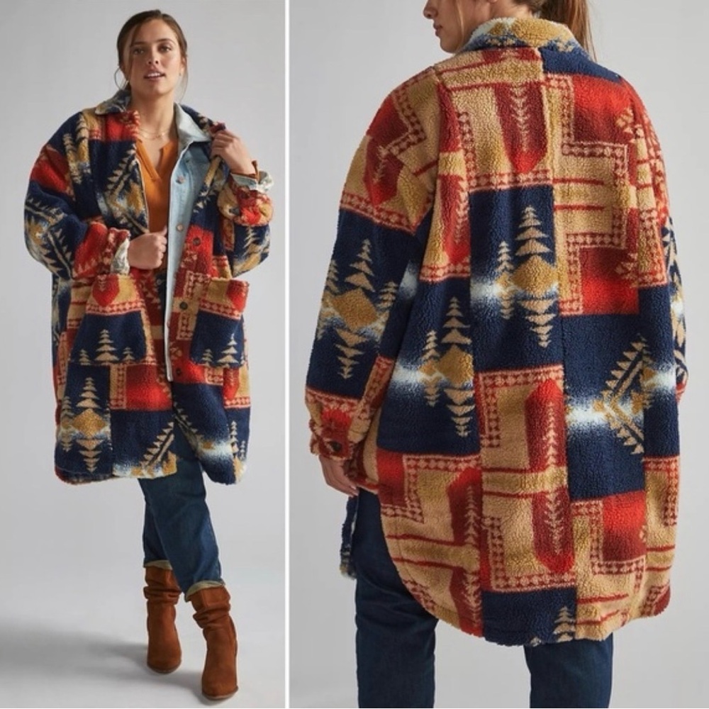 Anthropologie Pilcro Cozy Sherpa Women's Coat